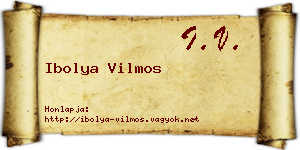 Ibolya Vilmos névjegykártya