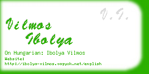 vilmos ibolya business card